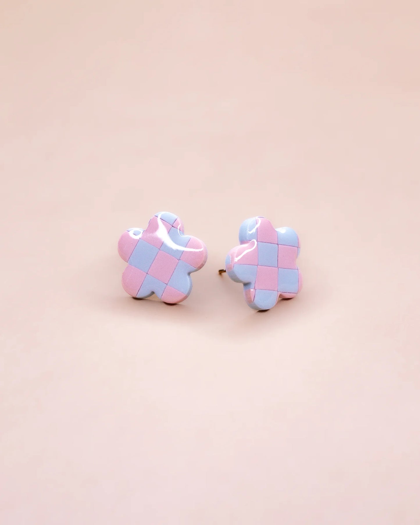 LOLA STUDS - Sky & Blush