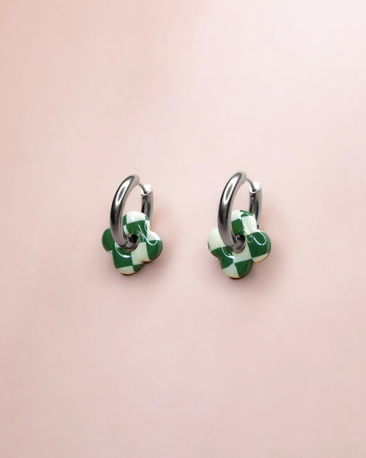 LOUISE HOOPS - Forest Checkerboard