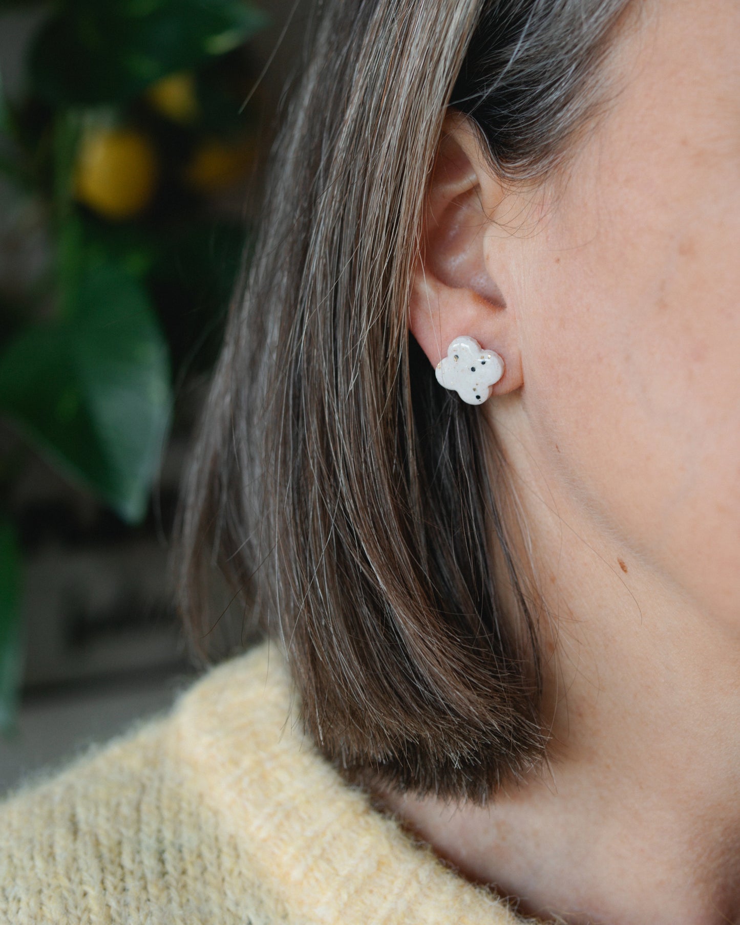 LOUISE STUDS - Orion (gold leaf)