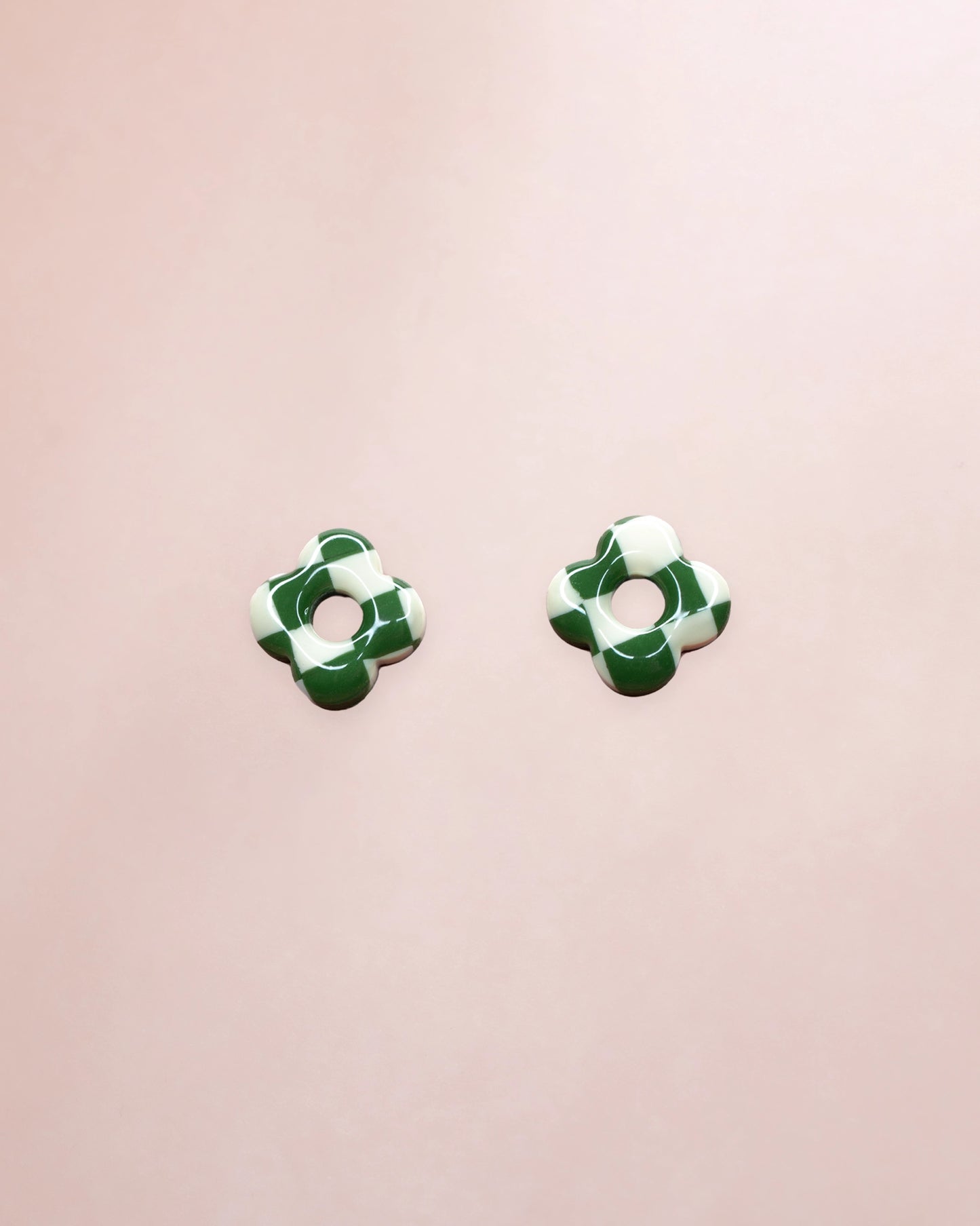 LOUISE HOOPS - Forest Checkerboard