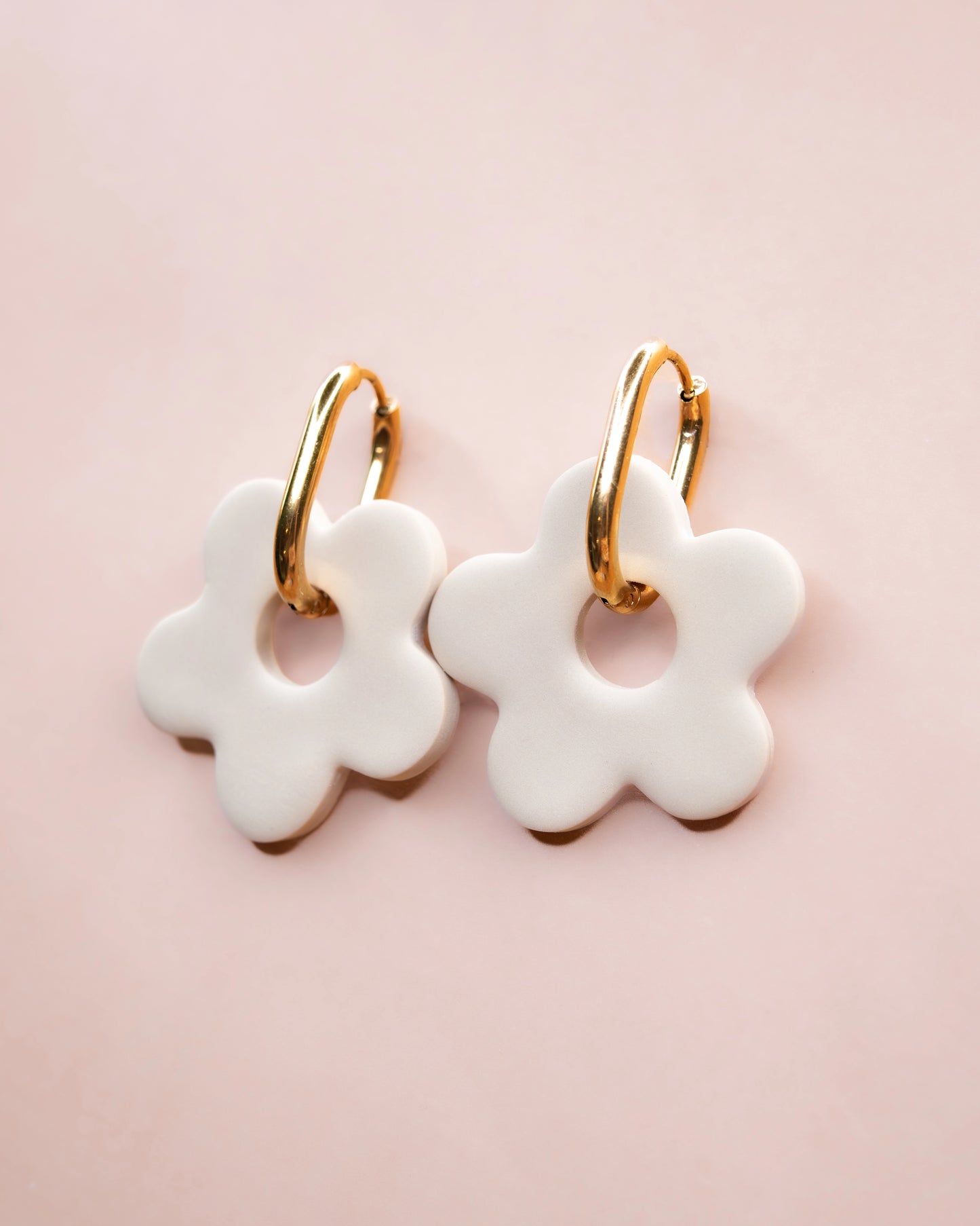 NINA XL HOOPS - Nude