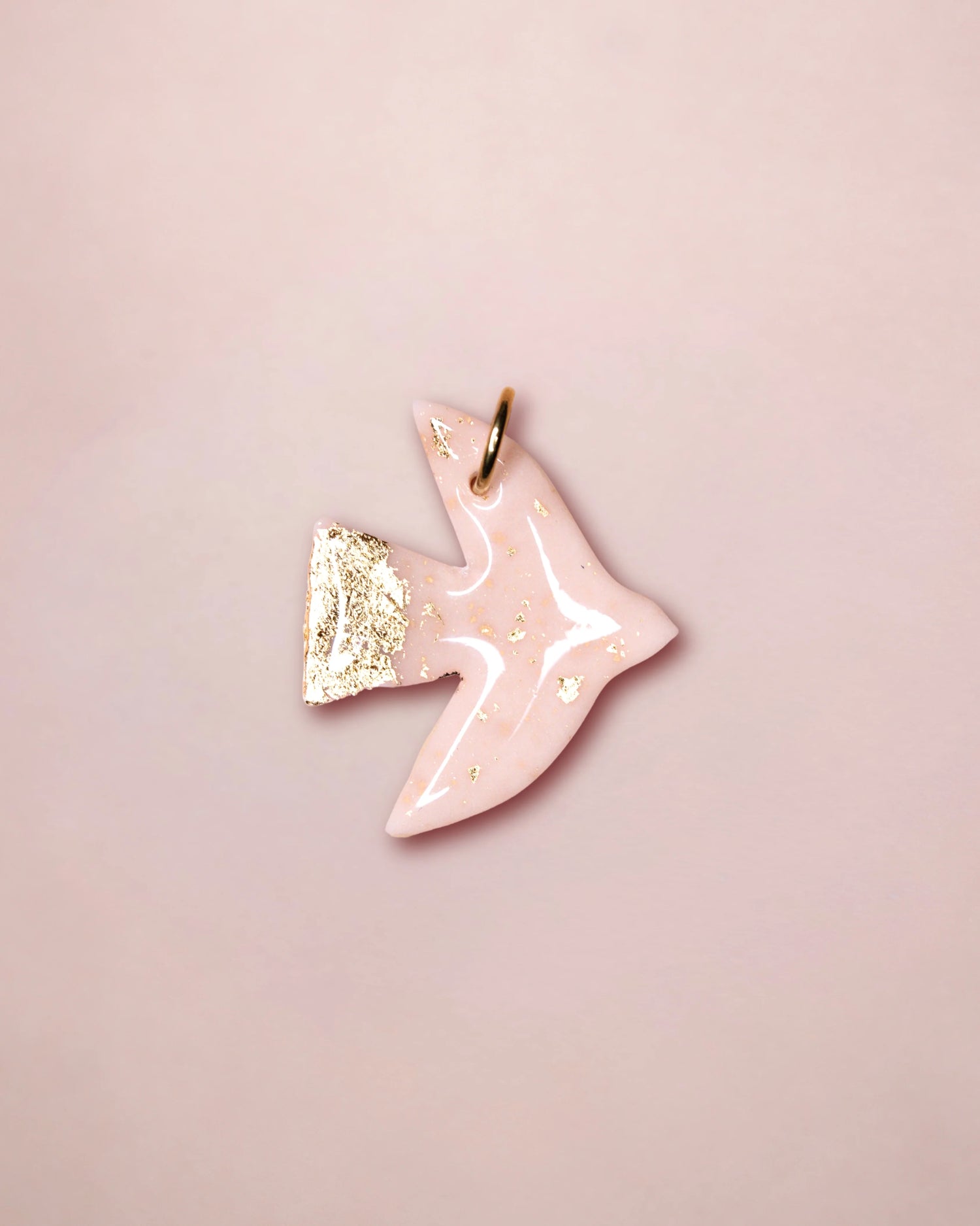 Collier oiseau collier en acier inoxydable porcelaine Judy