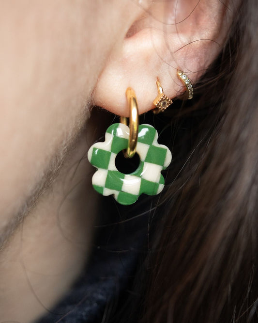 COLETTE HOOPS - Forest Checkerboard