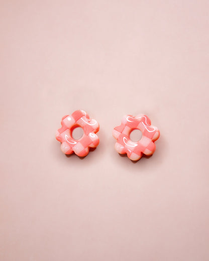 CRÉOLES COLETTE Damier Corail