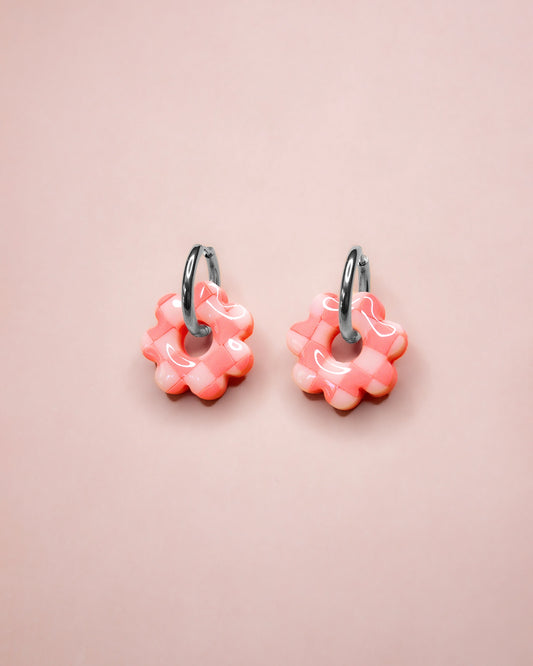 CRÉOLES COLETTE - Damier Corail