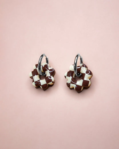 COLETTE HOOPS - Checkerboard Espresso