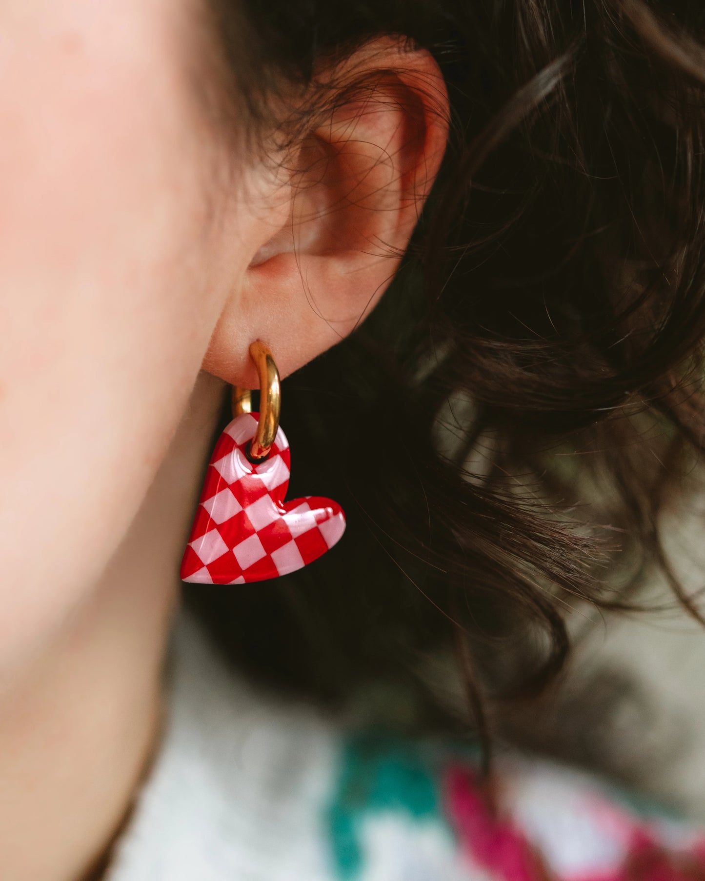 SUKI HOOPS - Ruby Checkerboard