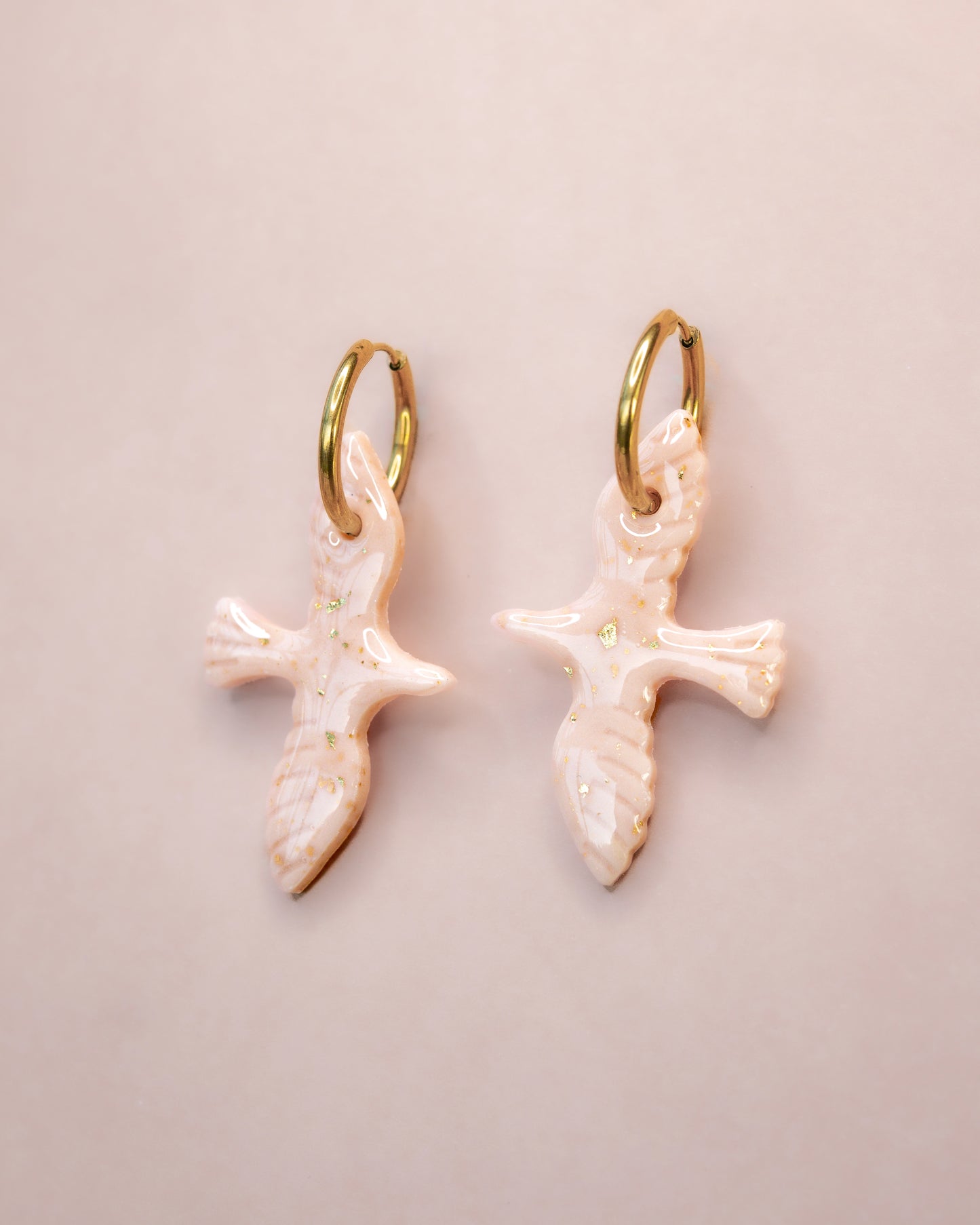 Boucle d'oreille oiseau créoles Judy Pétale