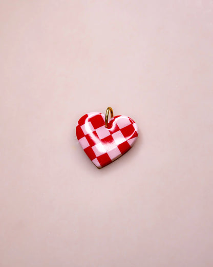 ZOLA PENDANT - Ruby Checkerboard