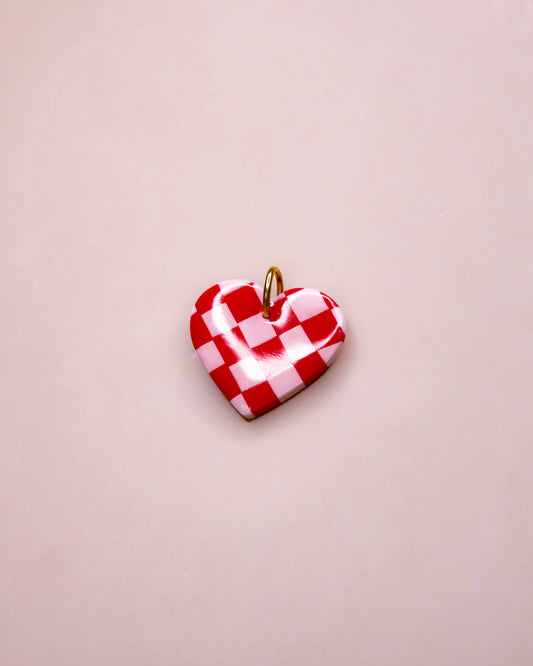 ZOLA PENDANT - Ruby Checkerboard